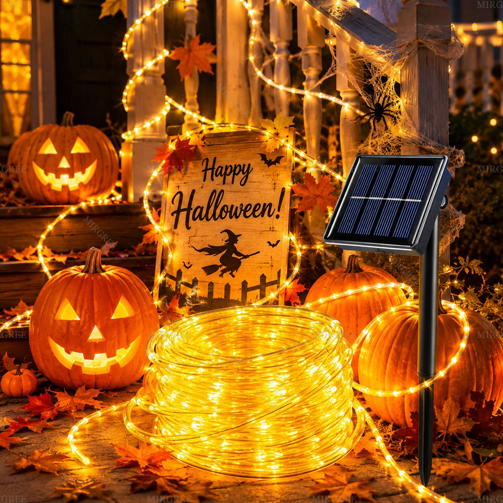 LED Rope Lights Outdoor 23FT 72FT 105FT – Flexible Tube String Lights for Halloween Decorations, Yard, Porch, Garden & Party, Neon Blue, Pure White, RGB, Amber, 50/200/300 LEDs