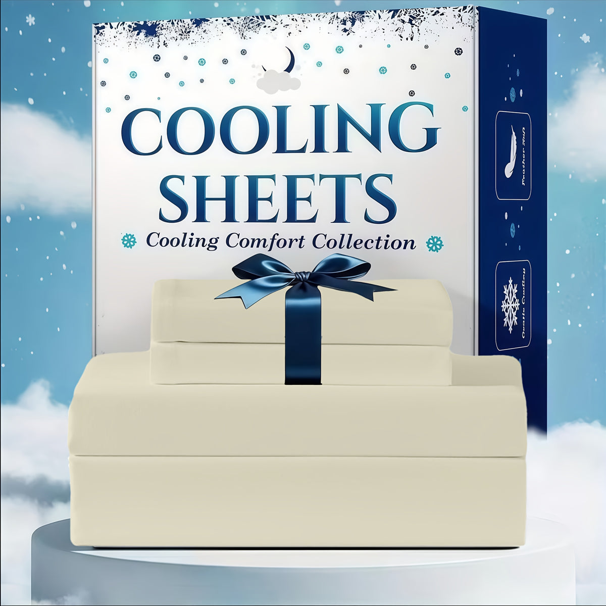 Cooling Bed Sheet Set 3 or 4 Piece Deep Pocket Fitted Sheet Flat Sheet Pillowcase Hotel Luxury Soft Wrinkle Free Twin Full Queen King Size 22 Colors