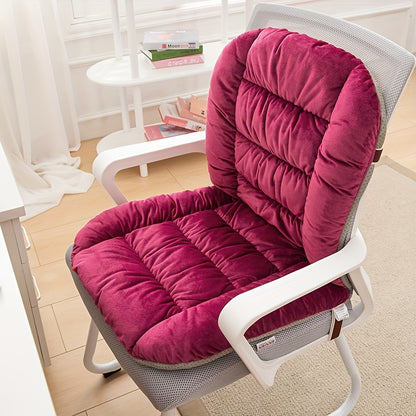 Lumbar Support Seat Cushion – Thick Office Chair Cushion with Backrest Pad, Non-Slip Ergonomic Cushion for Long Sitting, Home Office Living Room Decor, 11 Colors