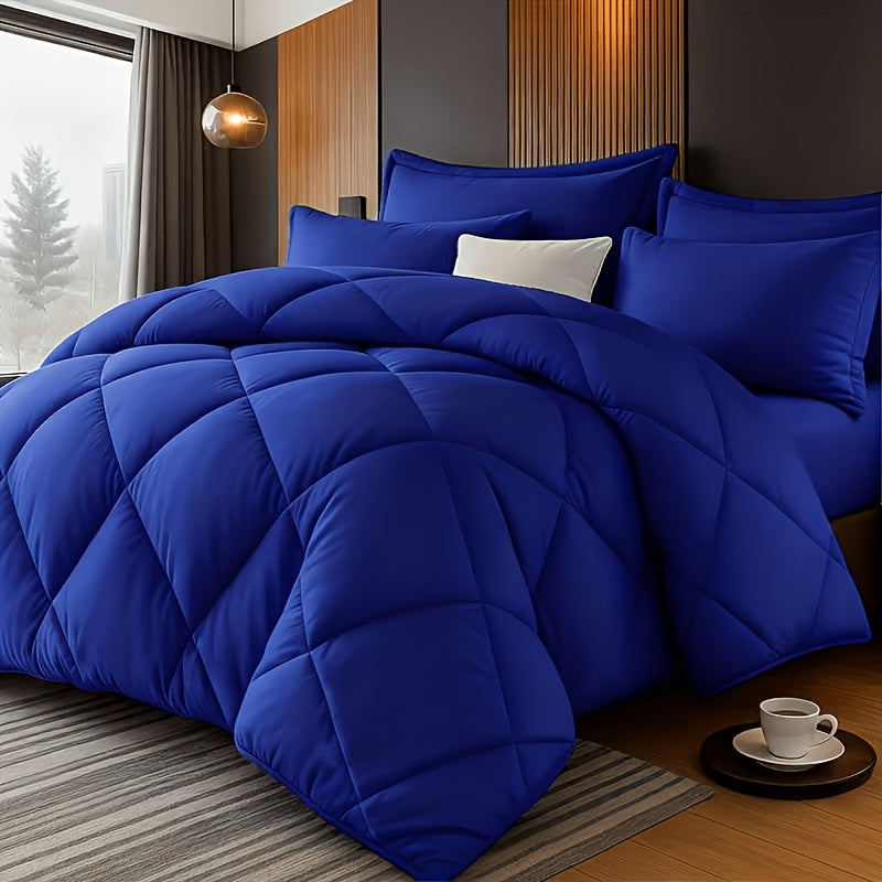 Bedding Comforter Set 30+ Colors All Season – Diamond Quilted Down Alternative Comforter with Pillowcases, Soft Lightweight Breathable Microfiber Fill, Twin Queen King, 2/3 Piece Bed Set for Bedroom Guest Room Dorm