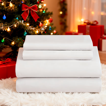 Bed Sheets Set Extra Deep Pocket 500 Thread Count, 3/4 Piece 18 Inch Deep Pocket Fitted Sheet Soft Brushed Microfiber Hotel Luxury Bedding, Wrinkle Free Breathable Bed Sheet Twin Full Queen King