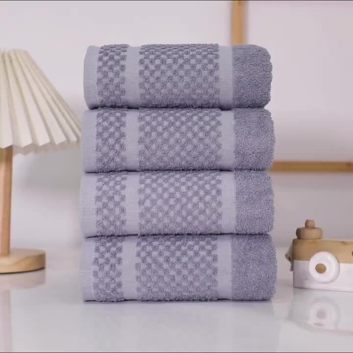 Bath Towel Set 12 or 24 Piece Hotel Quality Cotton Highly Absorbent Quick Dry – Bath Towels Hand Towels Washcloths for Hotel Spa Gym Home Bathroom Dark Gray White Orange Blue Purple Navy