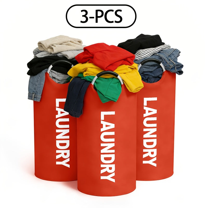 Foldable Laundry Basket with Handles Large Oxford Cloth Collapsible Hamper 3 Pack 4 Pack for Bedroom Bathroom Dorm Laundry Room Dirty Clothes Storage