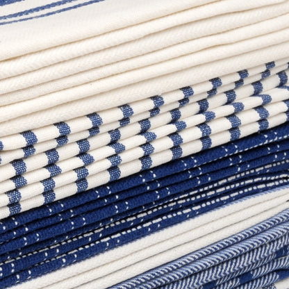 100% Cotton Kitchen Towels 10 Pack – Flat Weave Absorbent Dish Towels in Assorted Colors, Reusable Cloth Towels for Cooking, Cleaning & Drying Hands – Holiday & Everyday Kitchen Essential