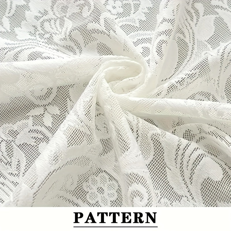 Lace Tablecloth Rectangular French Paisley Pattern - Polyester Washable Table Cover for Dining Table Coffee Table, Elegant Home Decor Christmas Holiday Decoration, Multiple Sizes 55x39 55x71 55x87 Inch