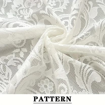Lace Tablecloth Rectangular French Paisley Pattern - Polyester Washable Table Cover for Dining Table Coffee Table, Elegant Home Decor Christmas Holiday Decoration, Multiple Sizes 55x39 55x71 55x87 Inch