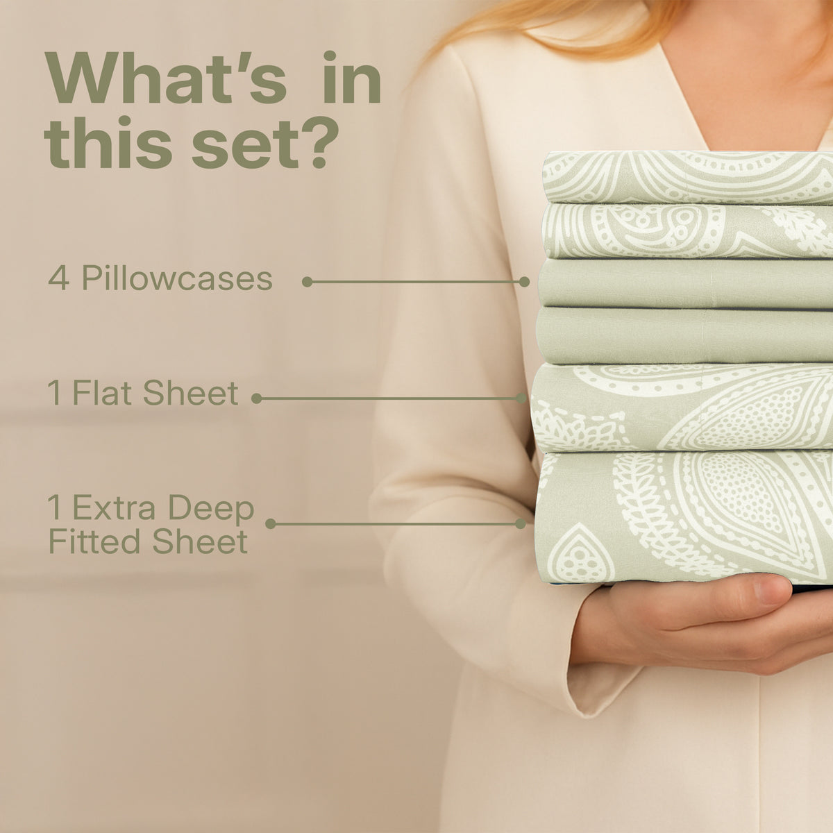 Deep Pocket Fitted Sheet Set 4-Piece Microfiber Soft Brushed Polyester Wrinkle Free Bed Sheets 10 Colors Twin Full Queen King California King