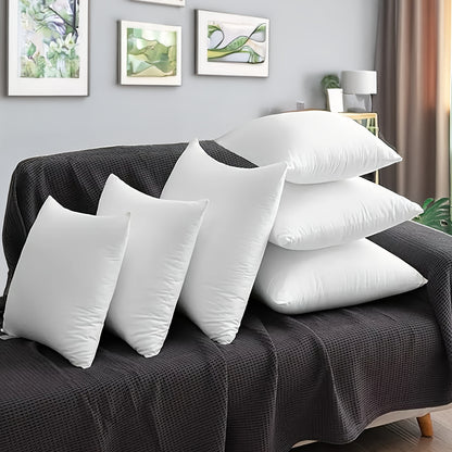 Fluffy Square Pillow Inserts with Zipper Closure – 4 Pack Plump Cushion Stuffer Inserts for Sofa, Bed & Patio | 6 Sizes | Machine Washable | 100% Polyester Fill