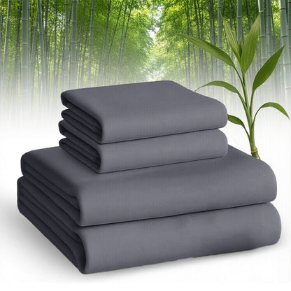 Bamboo Bed Sheet Set Twin Full Queen King - 2000TC Cooling Sheets Ultra Soft Deep Pocket Fits 16 Inch, All Season Comfort for Hot Sleepers with 2 Pillowcases, Multiple Colors