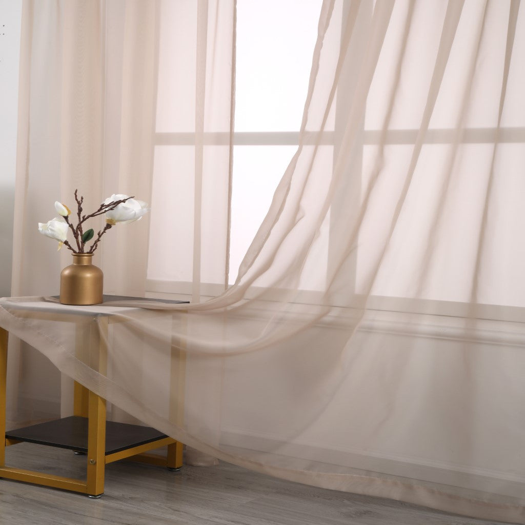 Sheer Curtains 2 Panels Rod Pocket Light Filtering Privacy Window Drapes for Living Room Bedroom Modern Home Decor 52x63 52x84 52x96 39x78 Inch