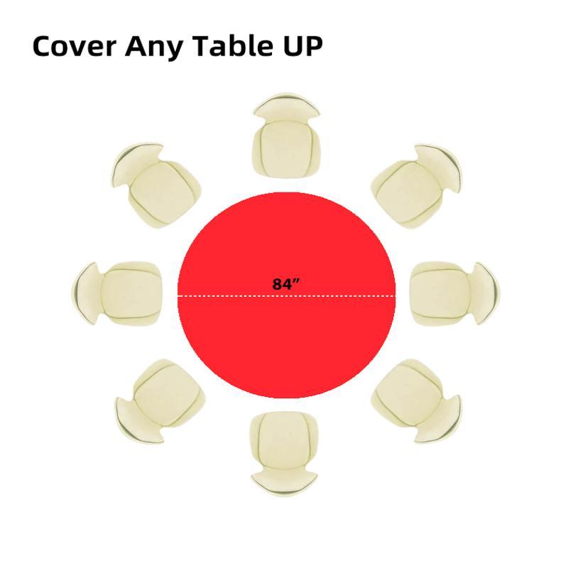 Disposable Plastic Tablecloth 12-Pack – Heavy Duty Table Cover for Parties, 84" Round & 54"x108" Rectangle, 22 Colors for Kitchen Dining Outdoor Events