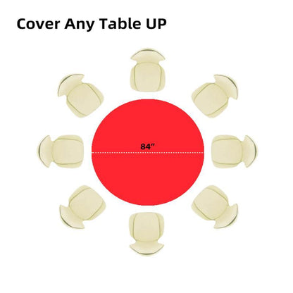 Disposable Plastic Tablecloth 12-Pack – Heavy Duty Table Cover for Parties, 84" Round & 54"x108" Rectangle, 22 Colors for Kitchen Dining Outdoor Events