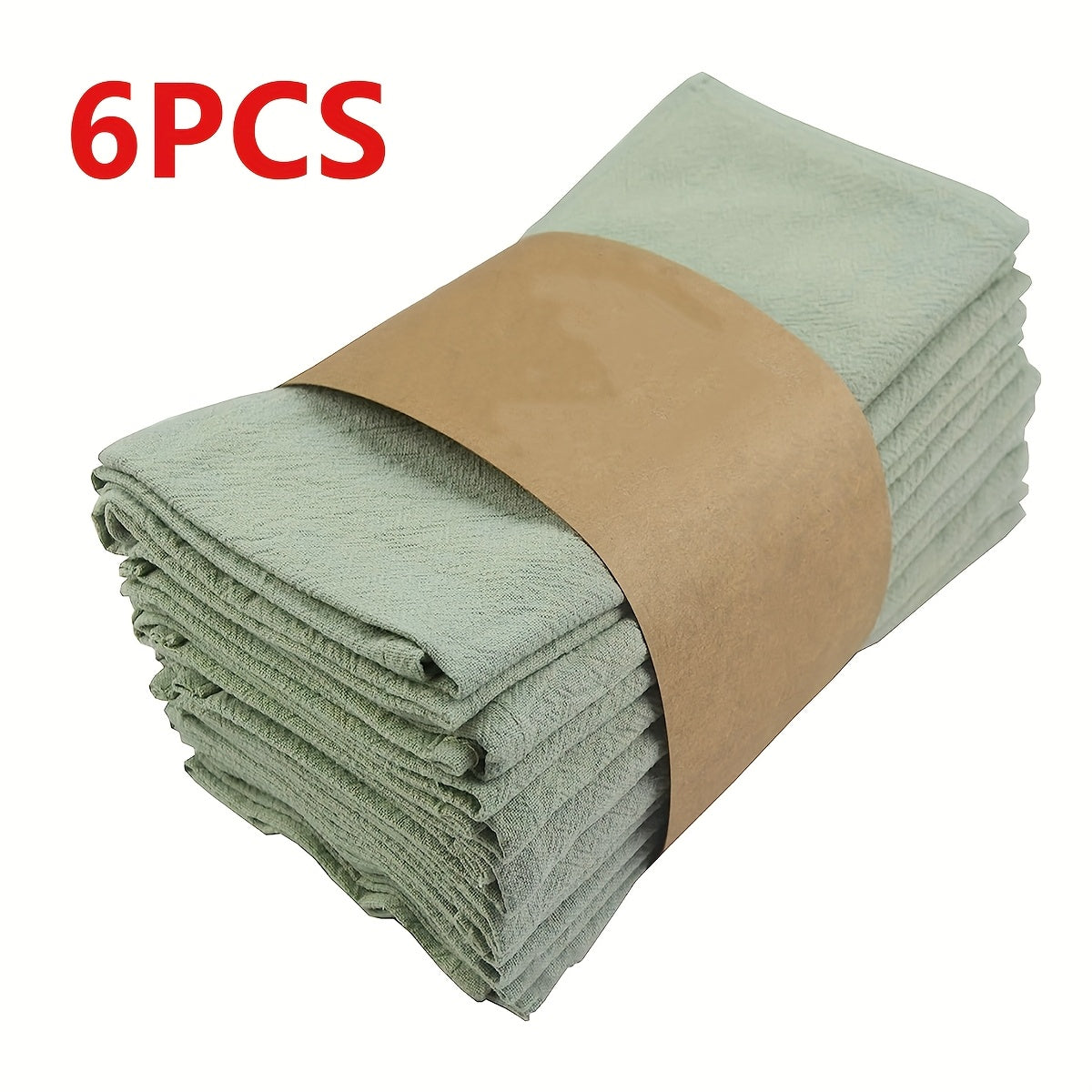 Cloth Napkins Set of 6 or 12 Solid Color Pleated Texture 16x16 Inch Washable Reusable Fabric Napkins for Wedding Dinner Party Banquet Restaurant Kitchen Table Decor