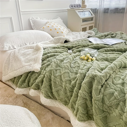 Soft Taffeta Throw Blanket Double-Sided for All Seasons, Lightweight Cozy Blanket for Bed Couch Sofa, Air Conditioning Blanket Machine Washable, Aesthetic Bedroom Blanket Gift in Beige Pink Green Gray Brown
