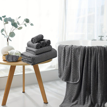 700GSM Bath Towel Set 8 Pack – Ultra-Soft Thick Extra Large Highly Absorbent Quick Dry Towels, Includes 2 Oversized Bath Towels, 2 Hand Towels & 4 Washcloths for Bathroom, Hotel, Gym & Spa