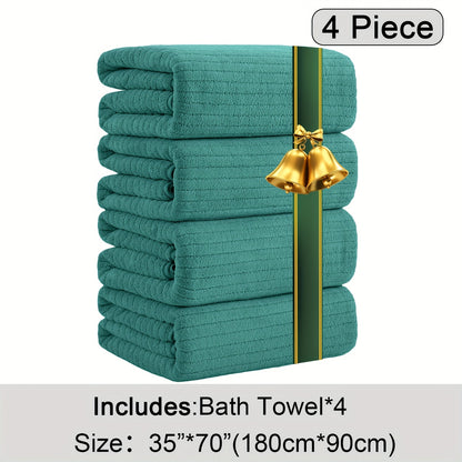 Oversized Bath Towel Set Microfiber XL – Super Absorbent Quick Dry Extra Large Bath Sheets for Family & Hotel, Soft Plush Shower Towels, 4-Piece & 8-Piece Sets, Multiple Colors & Patterns