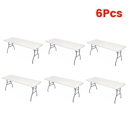 Stretchable Table Covers 6Ft Elastic Spandex Tablecloth Rectangle Washable Polyester Protector for Parties Picnics Weddings Camping Indoor Outdoor
