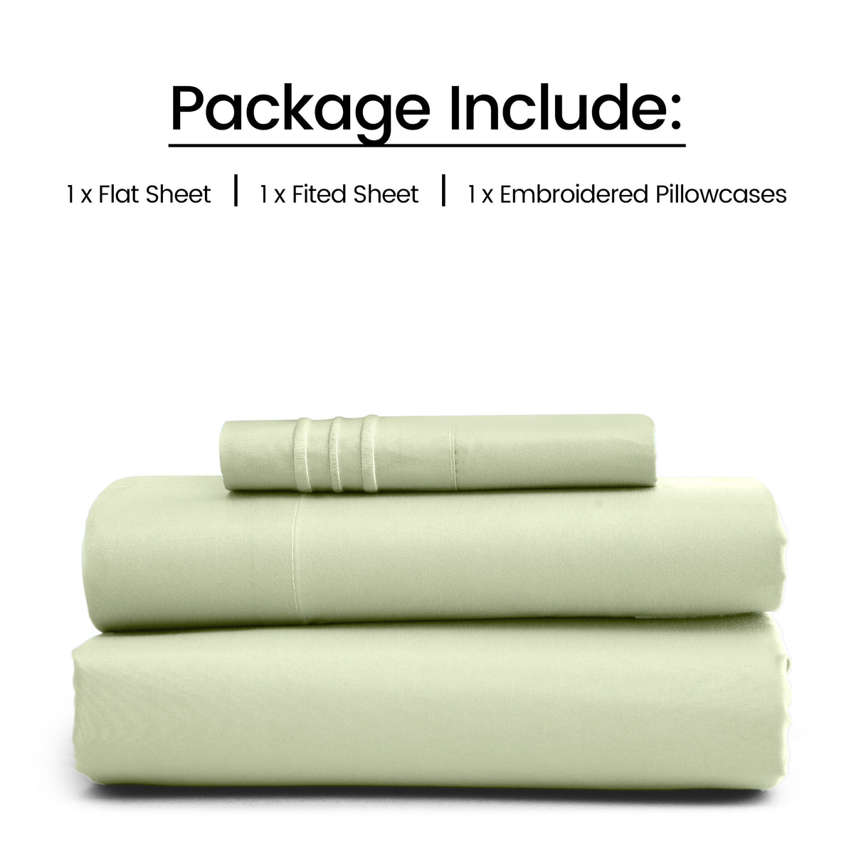 1800 Series Bed Sheets Set 4 Pieces – Brushed Microfiber Deep Pocket Sheet Set with Pillowcases, Cooling & Breathable Bedding for All Seasons, Fade Resistant, Fits Mattresses Up to 16 Inches