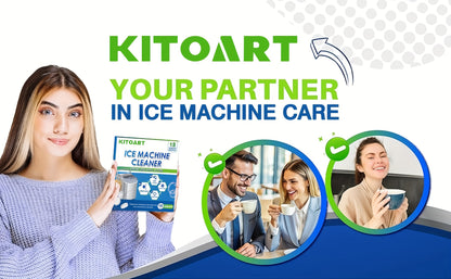 Ice Maker Cleaning Tablets 12/24/36 Pack – Deep Cleaning Descaler & Deodorizer, Food-Grade Citric Acid, Nickel-Safe, No Residue, Compatible with All Countertop & Portable Ice Machines