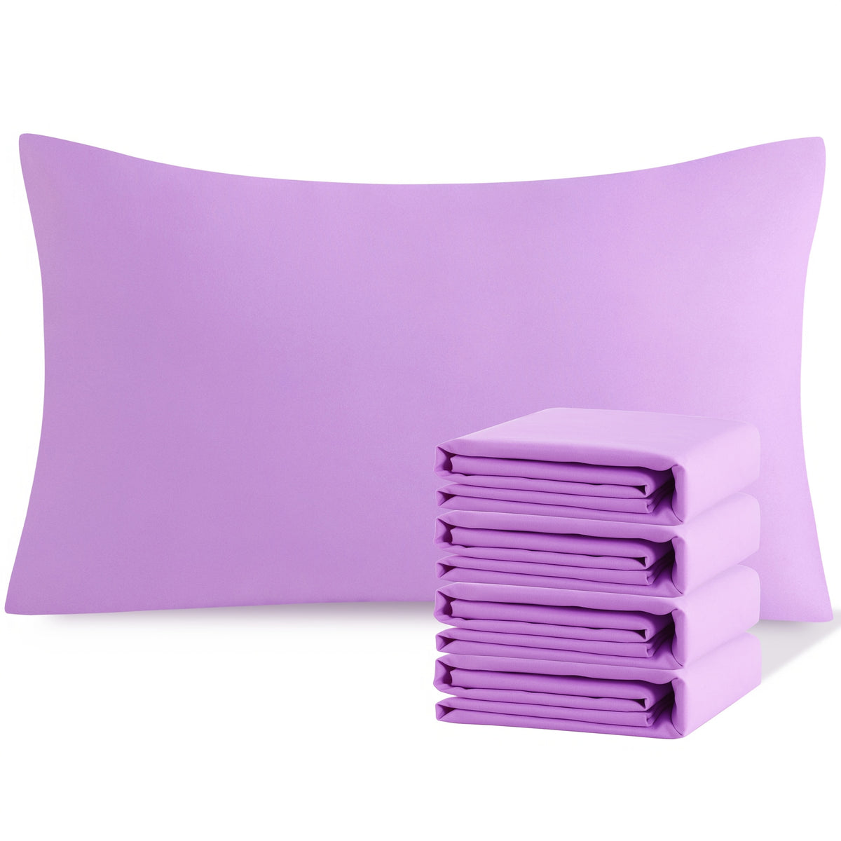 Pillowcases 4 Pack Queen Size Brushed Microfiber – Envelope Closure Soft Wrinkle-Free Fade-Resistant Solid Color Pillow Cases, 20x30 Inch, 32 Colors
