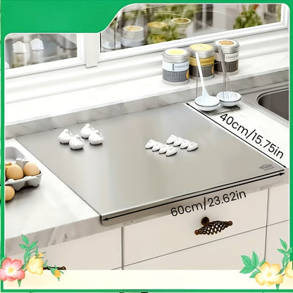 304 Stainless Steel Cutting Board – Rust-Proof Kitchen Chopping Board & Rolling Pastry Board, 3 Sizes, Hygienic Non-Porous Surface for Meat, Vegetables & Dough