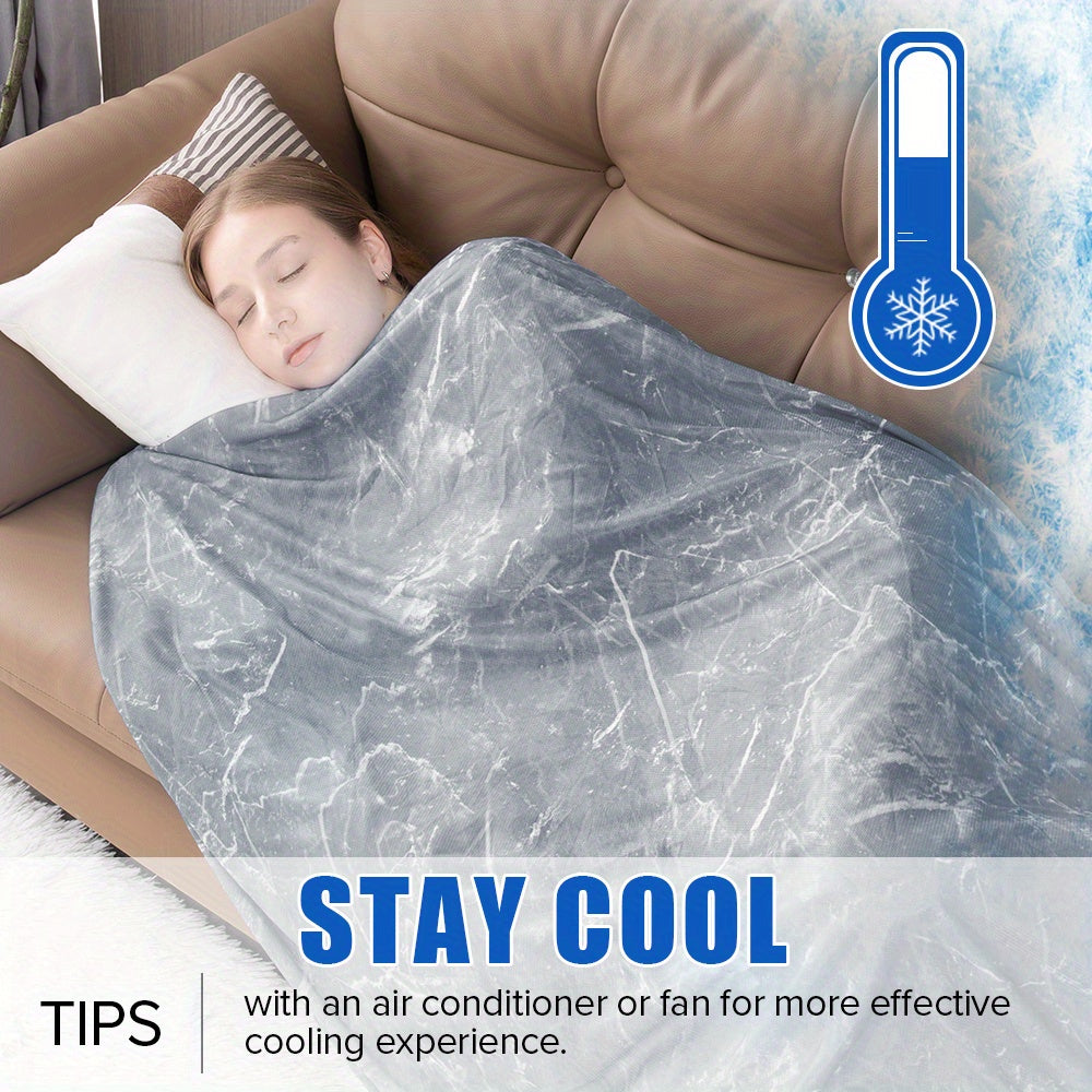Cooling Blanket for Hot Sleepers Double Layer Cool Touch Summer Throw Lightweight Breathable Blanket for Bed Couch Sofa RV Travel Warm Nights Multiple Colors Sizes 50x70 60x90 90x90 108x90
