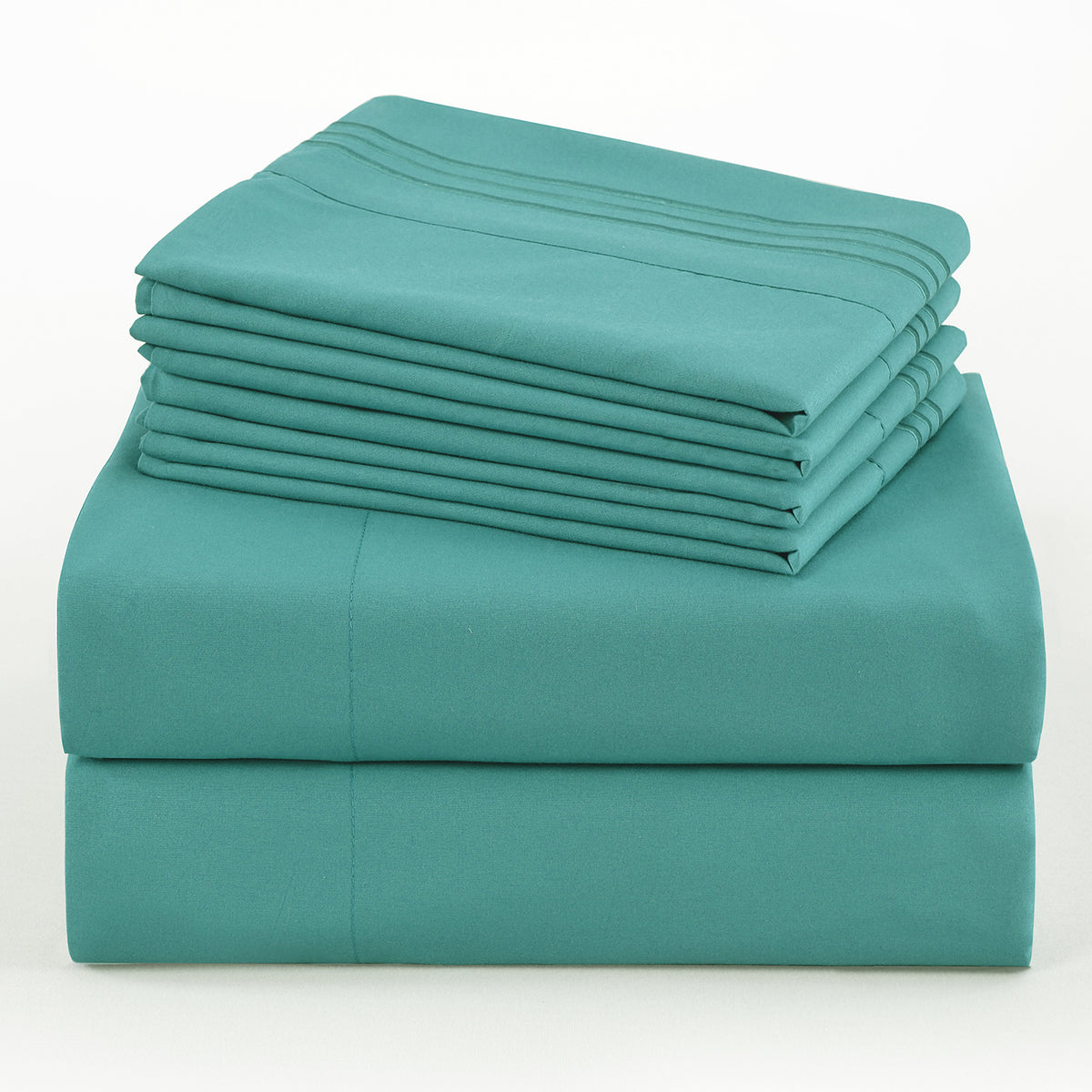 Microfiber Bed Sheets Set 6 Piece Hotel Grade 18" Deep Pocket, Breathable Soft Bedding Twin Full Queen King, 100 GSM All-Season Comfort, Machine Washable Fitted Sheet Flat Sheet Pillowcases, 12 Colors