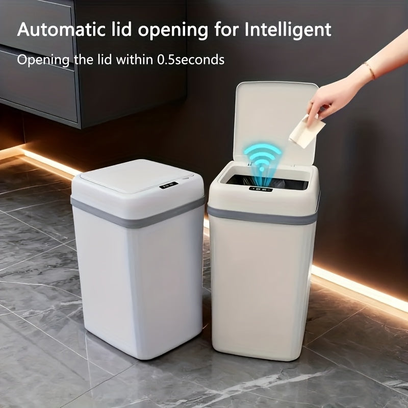 Smart Sensor Trash Can Automatic Touchless – Large Capacity Quiet Odor-Proof Pet-Resistant Auto Open Close Garbage Bin for Kitchen Living Room Bathroom Bedroom, 1 or 2 Pack Sleek Design