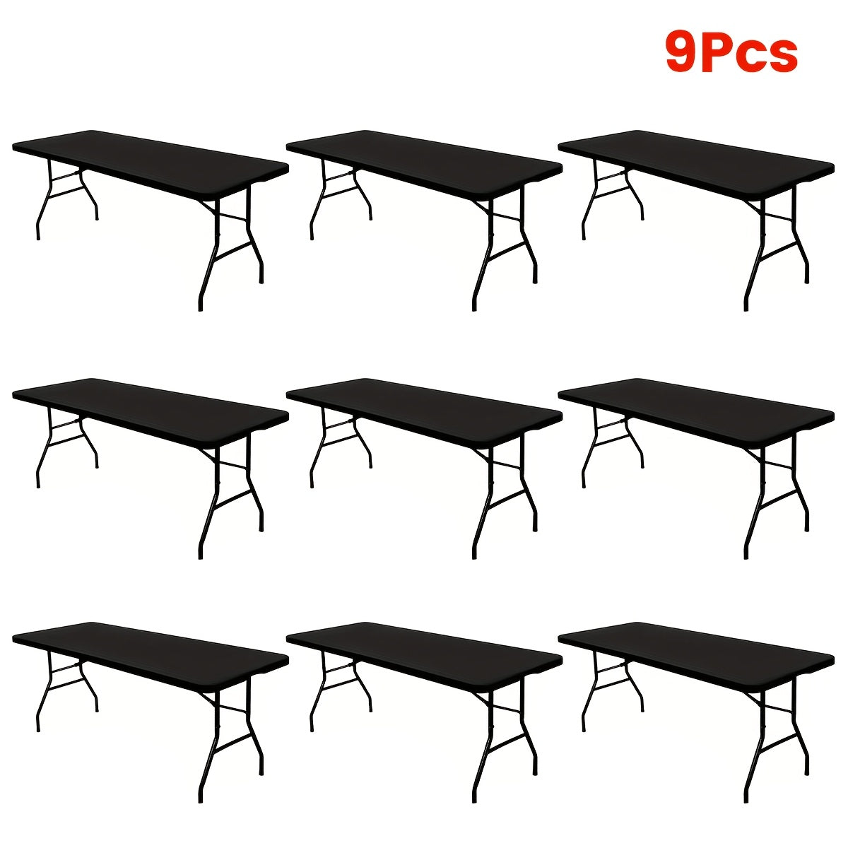 Stretchable Table Covers 6Ft Elastic Spandex Tablecloth Rectangle Washable Polyester Protector for Parties Picnics Weddings Camping Indoor Outdoor