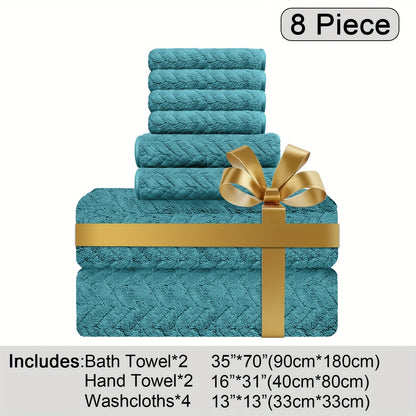 Oversized Bath Towel Set Microfiber XL – Super Absorbent Quick Dry Extra Large Bath Sheets for Family & Hotel, Soft Plush Shower Towels, 4-Piece & 8-Piece Sets, Multiple Colors & Patterns