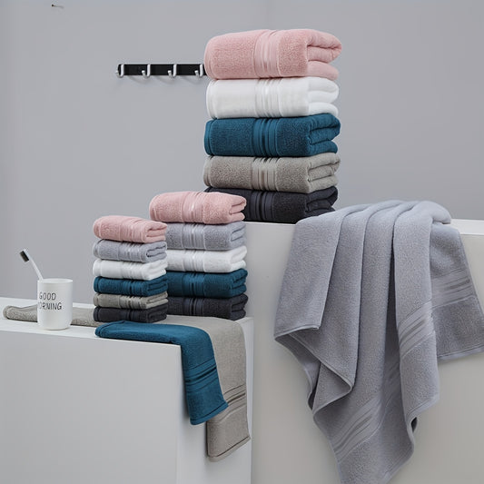 100% Cotton Towel Set 6 Piece – Super Soft Absorbent Bath Hand Washcloth Towels for Bathroom Spa Hotel, Rapid Drying Gentle on Skin, 9 Colors