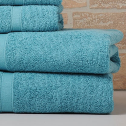 Egyptian Cotton Towel Set 6 Piece – 650 GSM Luxury Bath Towels with Zero Twist Loops, Ultra Soft & Highly Absorbent, Includes 2 Bath Towels, 2 Hand Towels & 2 Washcloths for Bathroom Spa Experience