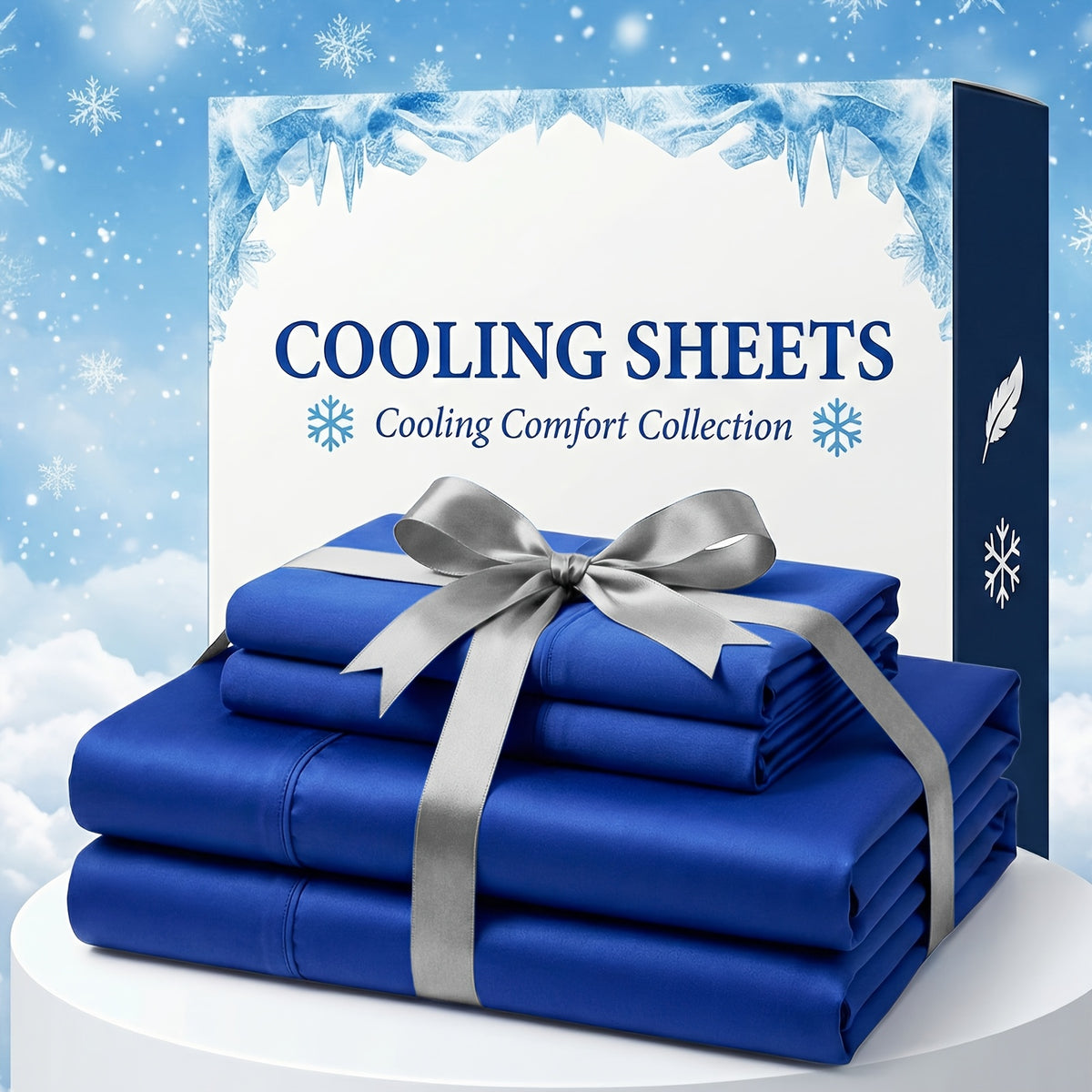 Bamboo Fiber Bed Sheet Set – Extra Deep Pocket Cooling Breathable Luxury Hotel Sheets Soft Wrinkle-Resistant Fitted Sheet Flat Sheet & Pillowcases Twin Full Queen King in 12 Colors