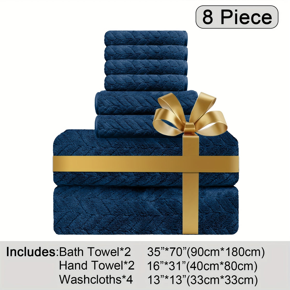 Oversized Bath Towel Set Microfiber XL – Super Absorbent Quick Dry Extra Large Bath Sheets for Family & Hotel, Soft Plush Shower Towels, 4-Piece & 8-Piece Sets, Multiple Colors & Patterns
