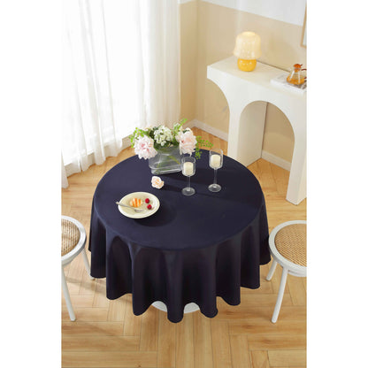 Round Tablecloth 10 Pack Wrinkle-Resistant Polyester Fabric Table Cover for Wedding Party Banquet Restaurant Home, Washable Reusable Round Table Cloth 60 70 90 108 120 Inch Multiple Colors