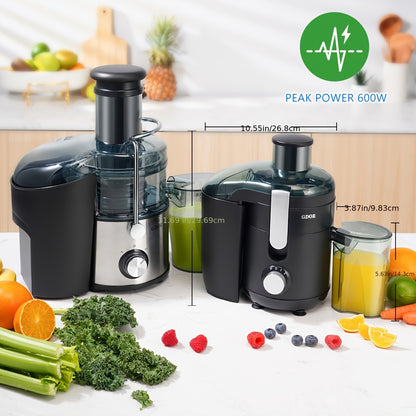 Centrifugal Juicer Machine with 2-Speed Motor & 2.5" Wide Feed Chute – BPA-Free Electric Juice Extractor, Anti-Drip, Easy Clean with Brush, for Fruits, Vegetables, Apples, Carrots & Citrus
