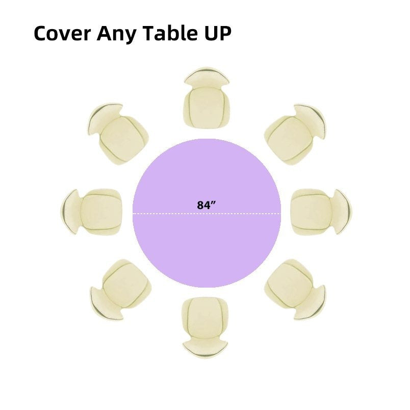 Disposable Plastic Tablecloth 12-Pack – Heavy Duty Table Cover for Parties, 84" Round & 54"x108" Rectangle, 22 Colors for Kitchen Dining Outdoor Events