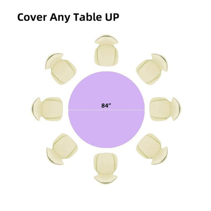 Disposable Plastic Tablecloth 12-Pack – Heavy Duty Table Cover for Parties, 84" Round & 54"x108" Rectangle, 22 Colors for Kitchen Dining Outdoor Events