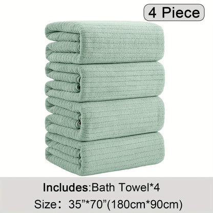 Oversized Bath Towels Set 4 Pack – 35"x70" Extra Large Microfiber Bath Sheets, Super Soft Absorbent Quick Dry Shower Towels for Bathroom, Hotel, Family, 13 Colors Available