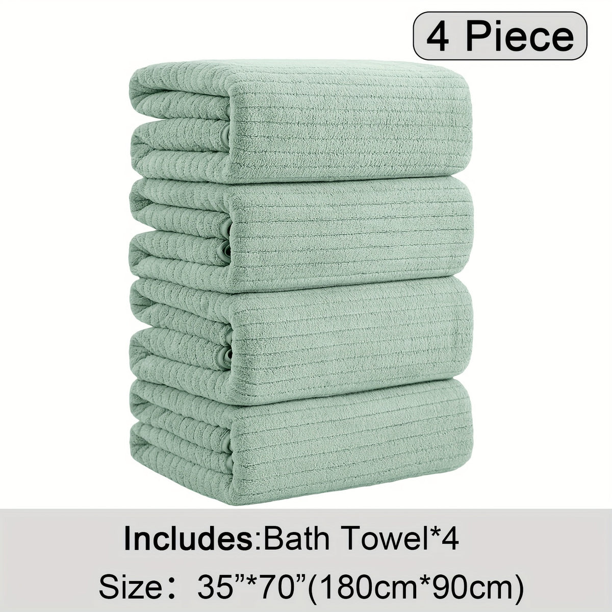Oversized Bath Towels Set 4 Pack – 35"x70" Extra Large Microfiber Bath Sheets, Super Soft Absorbent Quick Dry Shower Towels for Bathroom, Hotel, Family, 13 Colors Available