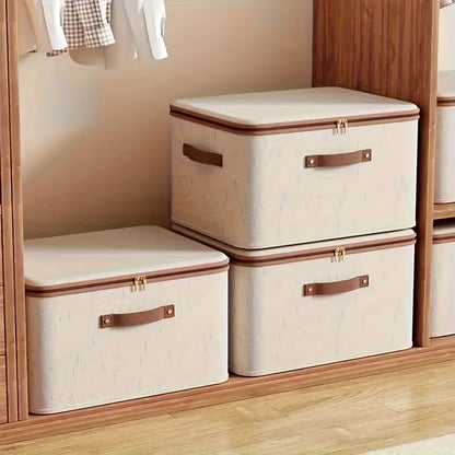Foldable Storage Bins with Lids 2 Pack Large Capacity Collapsible Organizer for Clothes, Blankets, Books, Toys & Under-Bed Storage – Space Saving Home Storage Solution