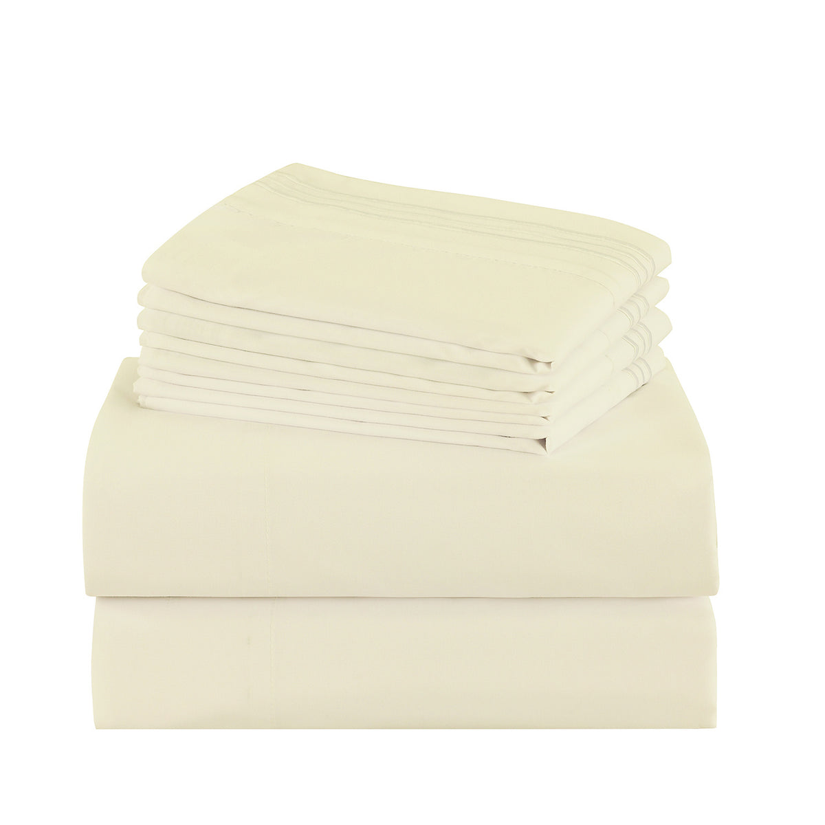 Microfiber Bed Sheets Set 6 Piece Hotel Grade 18" Deep Pocket, Breathable Soft Bedding Twin Full Queen King, 100 GSM All-Season Comfort, Machine Washable Fitted Sheet Flat Sheet Pillowcases, 12 Colors