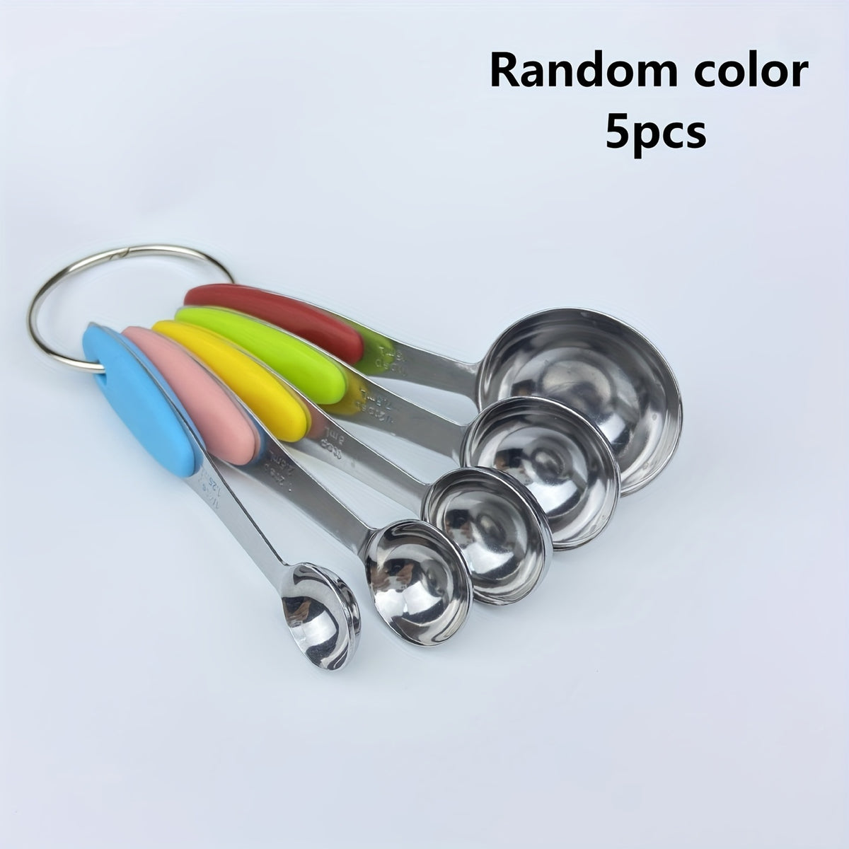 Measuring Cups and Spoons Set Stainless Steel with Silicone Handle – 5pcs Spoon Set or 10pcs Cup & Spoon Set, Precise Baking Tools for Cooking & Christmas Baking