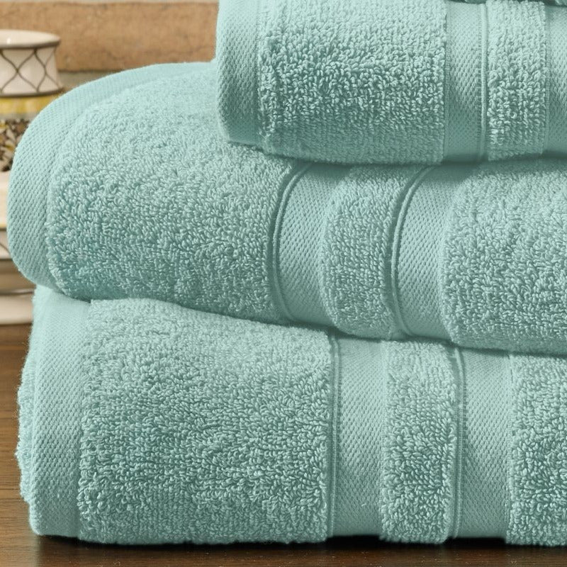 Egyptian Cotton Towel Set 6 Piece – 650 GSM Luxury Bath Towels with Zero Twist Loops, Ultra Soft & Highly Absorbent, Includes 2 Bath Towels, 2 Hand Towels & 2 Washcloths for Bathroom Spa Experience