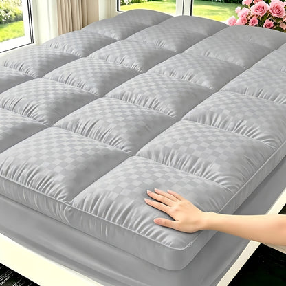 Mattress Topper Quilted Pillow Top Mattress Pad Cover, Fitted Mattress Protector 8-21" Deep Pocket Cooling, Twin Full Queen King for Hot Sleepers All Season
