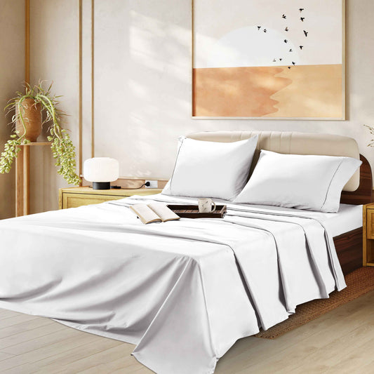 1000 Thread Count Egyptian Cotton Sheet Set Sateen Weave Deep Pocket 16 Inch Fitted Sheet Flat Sheet Pillowcases Soft Breathable Luxury Bedding Twin Full Queen King Grey Ivory White