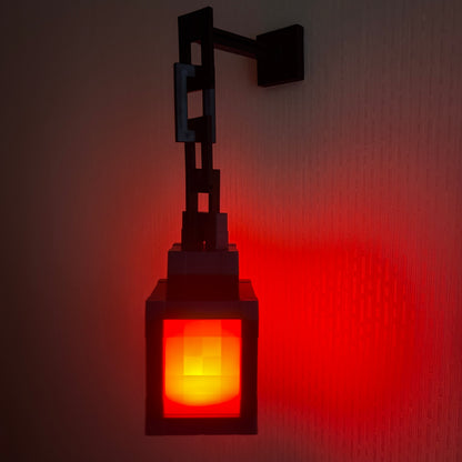 Pixel Lantern Night Light 16 RGB Colors with Remote - USB Rechargeable LED Mood Lamp for Bedroom Gaming Room Desk Wall Decor, Eye-Friendly Glow for Kids Teens Adults, Halloween Christmas Gift
