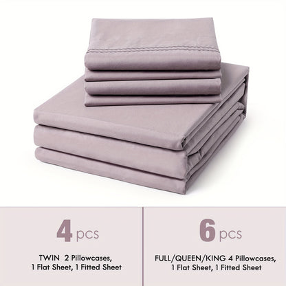 Fitted Sheet Deep Pocket Microfiber - Soft Breathable Cooling Bed Sheet Twin Full Queen King, Wrinkle & Fade Resistant, 14 Colors Available for Bedroom Dorm Guest Room