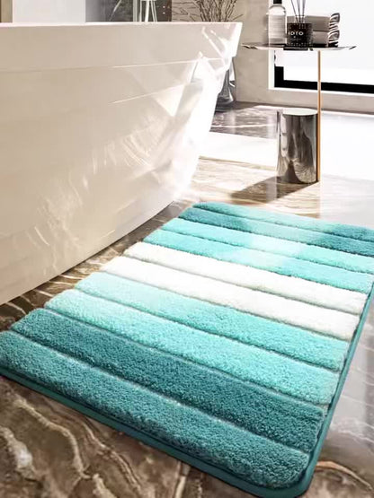 Extra Thick Chenille Bath Rug Non-Slip Absorbent Luxury Bathroom Mat – Soft Plush Pile, Machine Washable, Multiple Colors & Sizes for Bathroom Decor