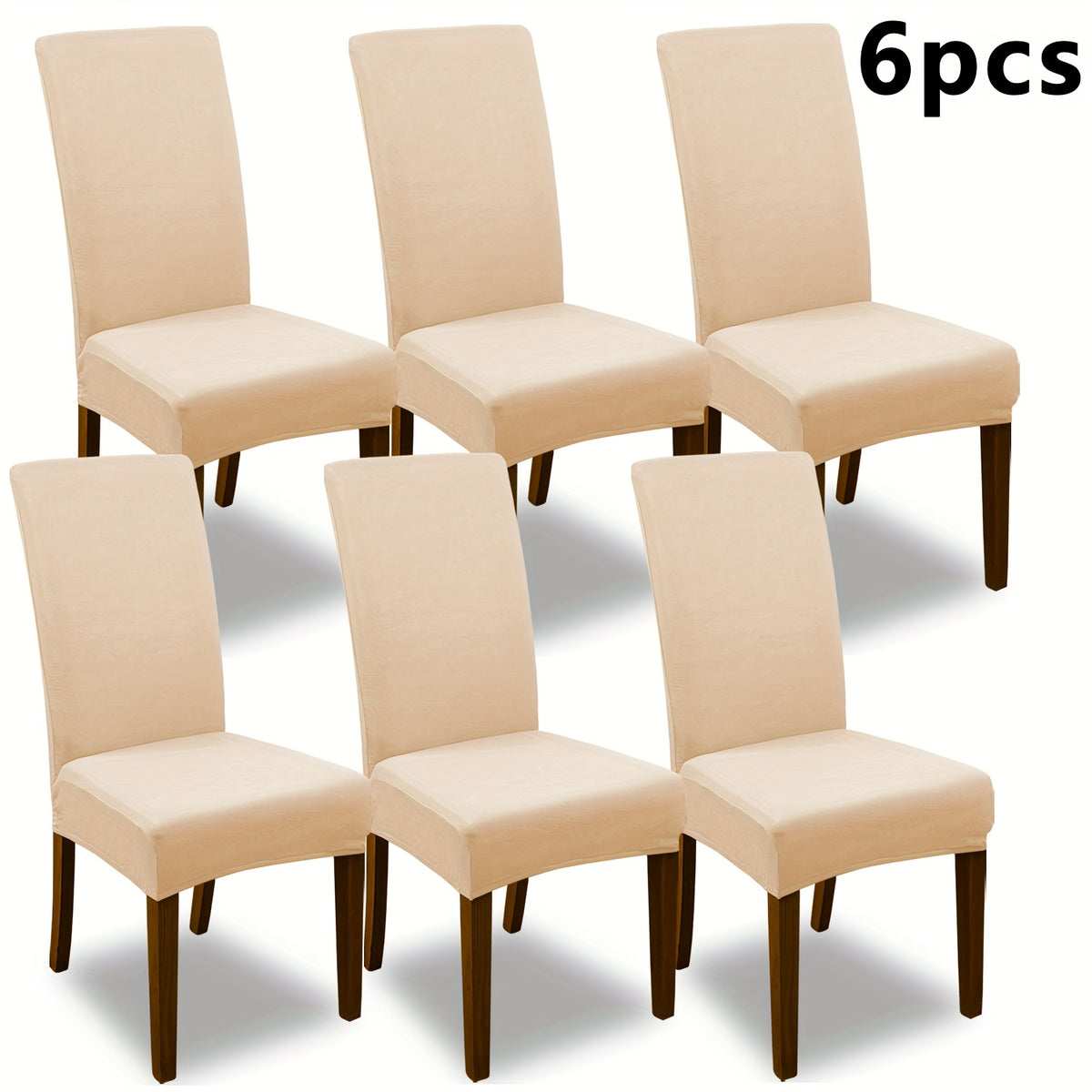 Dining Chair Covers Set of 4 6 Stretch Jacquard Slipcovers, Elastic Chair Cover for Dining Room Kitchen Wedding Office Living Room, Washable Furniture Protector in 9 Colors